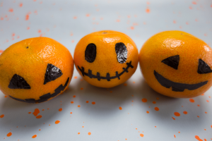 Halloween Kürbis Mandarinen