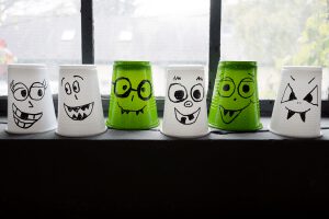 Plastikbecher Halloween Dekoration