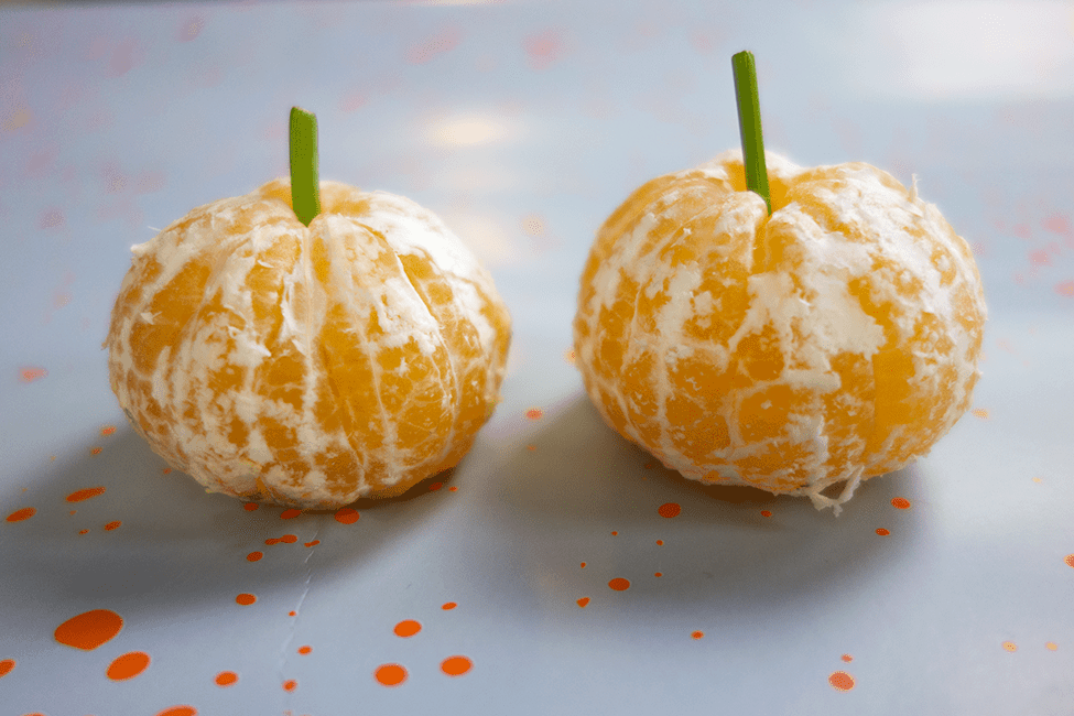 Mandarinen Kürbnisse Halloween Buffet