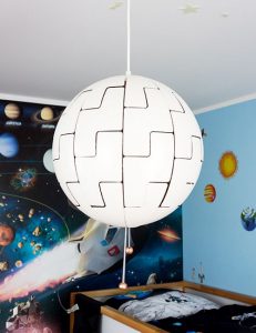 Kinderzimmer Weltraum Lampe