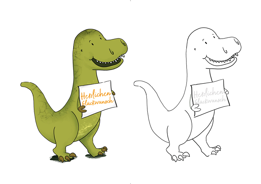 geburtstagskarte glückwunschkarte dinosaurier dino kostenlos download freebie