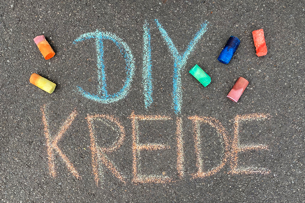 DIY Straßenmalkreide bunt Farben Kinder malen