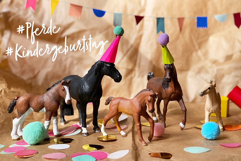 Kindergeburtstag Gastgeschenk für Kinder Mädchen Party-Zubehör Giveaways JuNa-Experten 12 Lesezeichen Zwei Pferde Mitgebsel für Geburtstag 