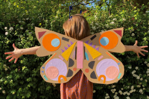 Schmetterlingsflügel DIY basteln Kostüm Schmetterling Fasching Sommer