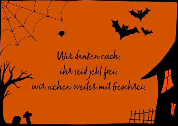 Süßes oder Saures! Halloween Sprüche für eure Gruseltour