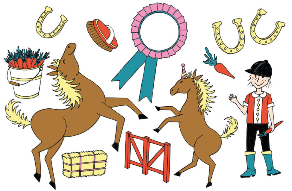 pferde geburtstag kindergeburtstag dekoration download vorlage