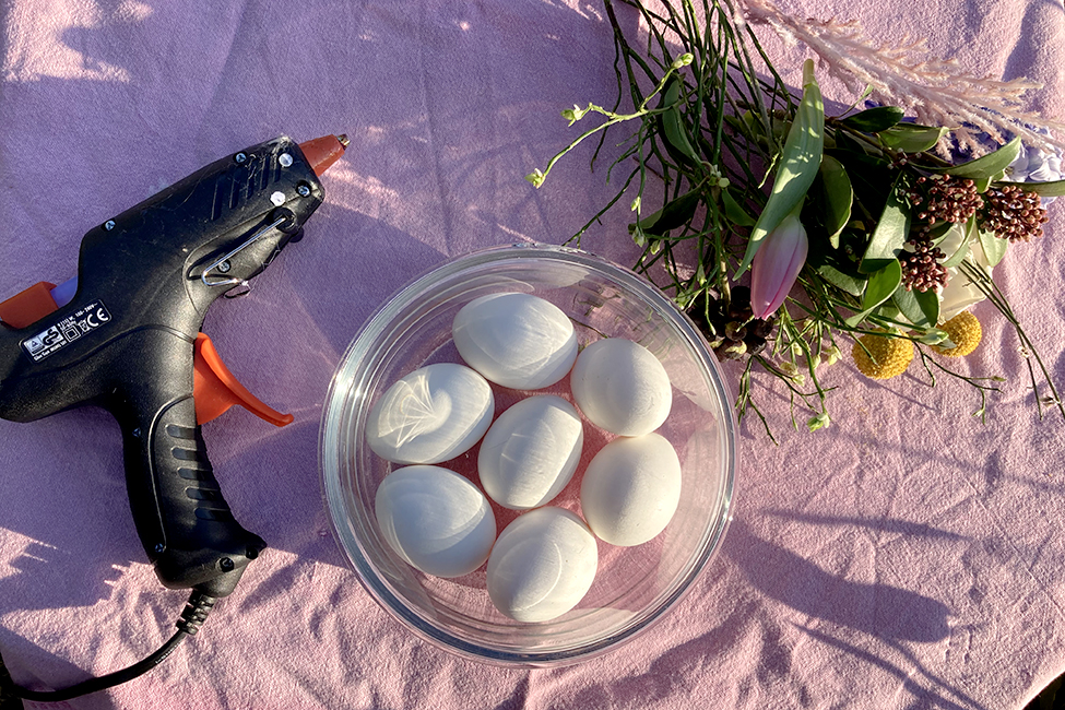 Osterkranz aus Eierschalen Frühling Ostern Basteln DIY Upcycling