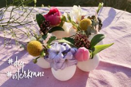 Osterkranz aus Eierschalen Upcycling DIY Ostern Frühling