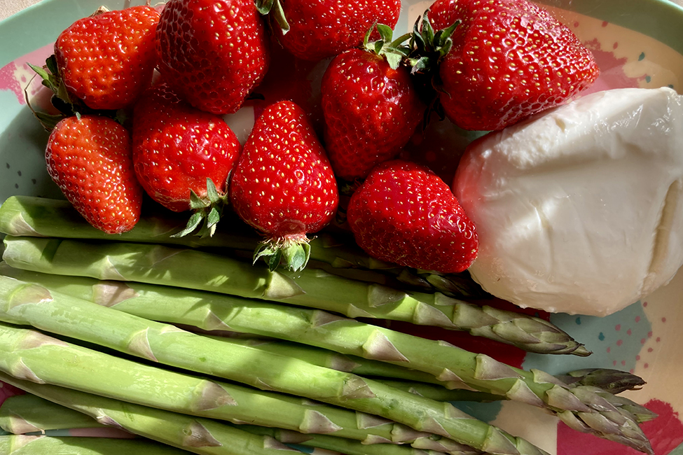 Erdbeeren Rezept Spargel Salat Sommer 