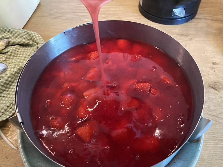 Rezept Erdbeeren-Pudding-Kuchen