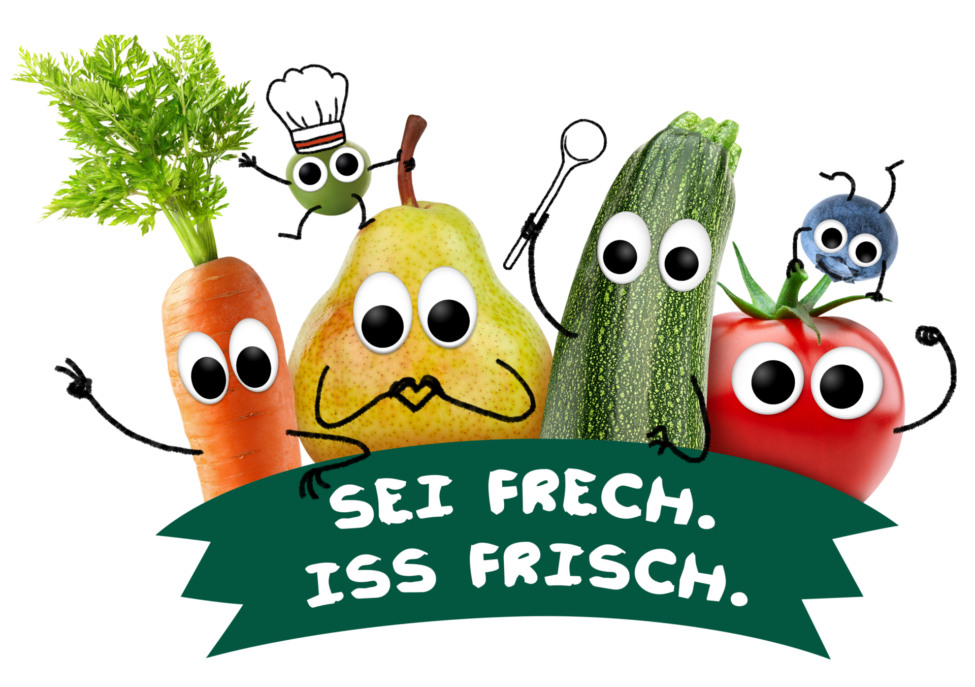 Freche Freunde Gemüsekiste Obst und Gemüse Kampagne Kinder