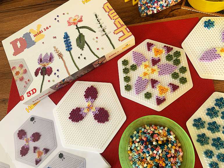 hama set erwachsen blumen blüten blumenstrauß 3d