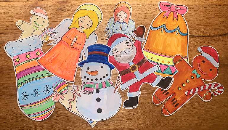 ausmalbild malvorlage weihnachten weihnachtsmann schneemann kostenlos kostenfrei