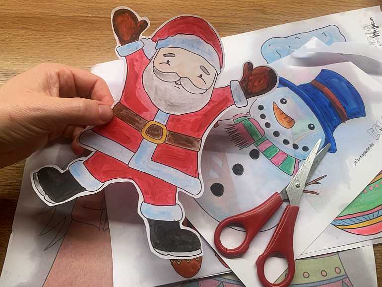 weihnachtsdekoration mit kindern basteln fensterbilder
