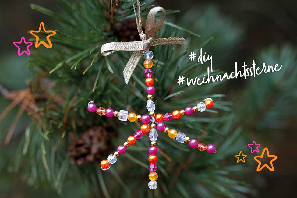 DIY: Weihnachtliche Sterne aus Perlen