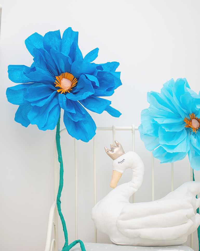 riesenblumen krepp papier blume
