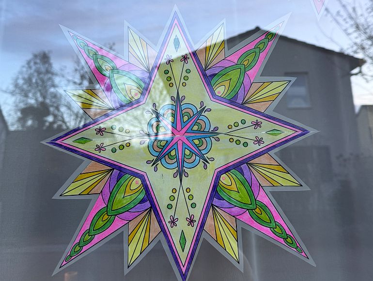malvorlage ausmalbild weihnachten weihnachtsstern fensterbild kostenlos mandala