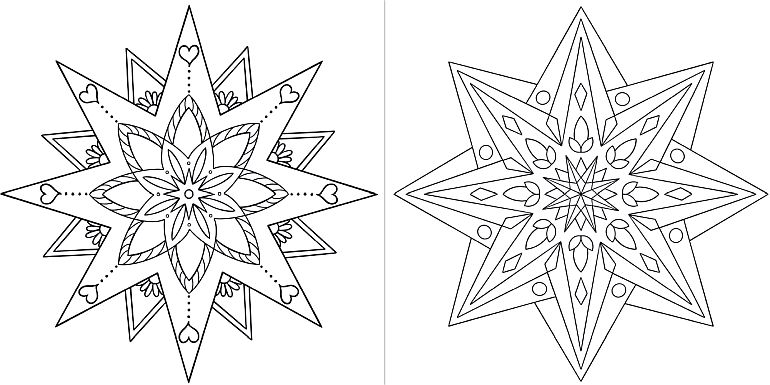 malvorlage ausmalbild weihnachten stern fensterbild mandala