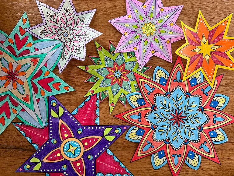 malvorlage ausmalbild weihnachten weihnachtsstern fensterbild kostenlos mandala