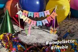 wimpelkette kuchen download freebie geburtstag kindergeburtstag