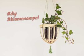 blumenampel peddigrohr diy