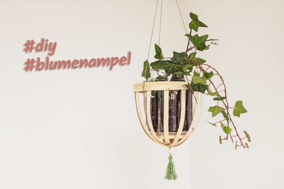 blumenampel peddigrohr diy