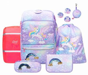 set ranzen schulranzen test einhorn regenbogen gmt for kids