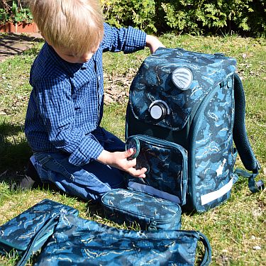 schulranzen ranzen dino dinosaurier grün set test