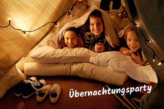 übernachtungsparty kindergeburtstag pyjama party übernachten