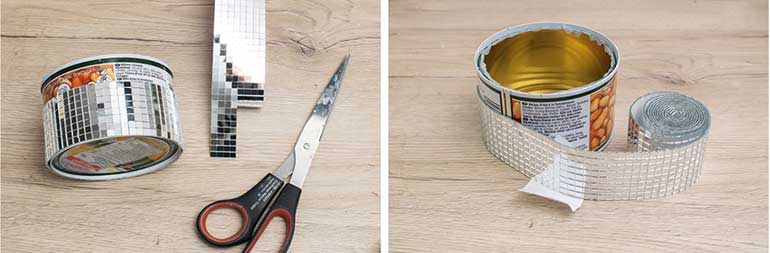 spiegelmosaik Blumentopf diy